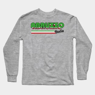 Abruzzo // Italia Typography Region Design Long Sleeve T-Shirt